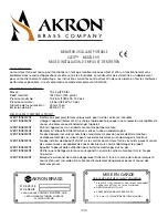 Preview for 7 page of Akron OZZIE 911 Installation, Operating And Maintenance Instructions