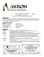 Preview for 11 page of Akron OZZIE 911 Installation, Operating And Maintenance Instructions