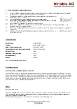 Предварительный просмотр 12 страницы Aktobis WDH-180DS Manual