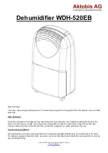 Aktobis WDH-520EB Operating Manual предпросмотр