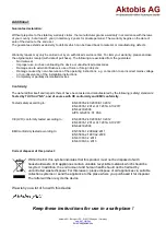 Preview for 9 page of Aktobis WDH-725DG Manual