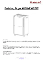 Preview for 1 page of Aktobis WDH-930EEW Operating Manual