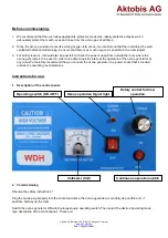 Preview for 4 page of Aktobis WDH-AP005 Operating Manual