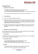 Preview for 3 page of Aktobis WDH-SHT28 Operating Manual