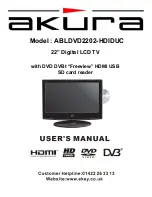 Preview for 1 page of Akura ABLDVD2202W-HDIDUC User Manual