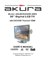 Preview for 1 page of Akura ABLDVD2626W-HDID User Manual