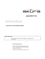 Предварительный просмотр 1 страницы Akura ADVR171S Instruction Manual