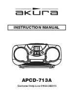 Предварительный просмотр 1 страницы Akura APCD-713A Instruction Manual