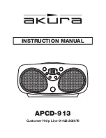 Preview for 1 page of Akura APCD-913 Instruction Manual