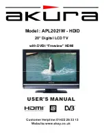 Preview for 1 page of Akura APL2021W-HDID User Manual