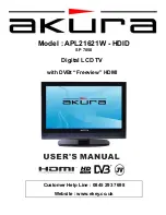 Akura APL21621W-HDID User Manual preview