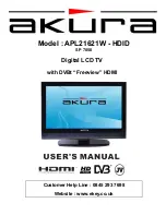 Предварительный просмотр 1 страницы Akura APL21621W-HDID User Manual