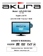 Предварительный просмотр 1 страницы Akura APLDVD1368 User Manual