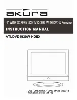 Preview for 1 page of Akura ATLDVD1930W-HDID Instruction Manual