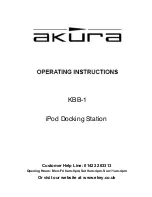 Akura KBB-1 Operating Instructions Manual предпросмотр