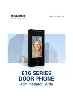 Предварительный просмотр 1 страницы Akuvox E16 Series Administrator'S Manual