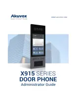 Akuvox X915 Series Administrator'S Manual preview