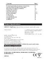 Preview for 2 page of Akw M11 DigiPump Installation And User Care Instructions