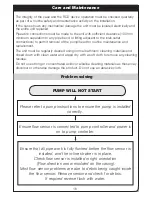 Preview for 16 page of Akw M11 DigiPump Installation And User Care Instructions