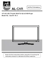 Preview for 1 page of AL-Car EasiTV 19.5 Instruction Manual