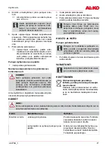 Предварительный просмотр 77 страницы AL-KO 112 820 Manual