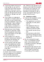 Preview for 39 page of AL-KO 113618 Translation Of The Original Instructions For Use