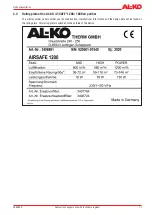 Preview for 17 page of AL-KO AIRSAFE 1200 Operating Manual