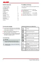 Preview for 8 page of AL-KO BC 330 MT Original Instructions For Use