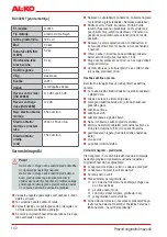 Preview for 140 page of AL-KO BC 330 MT Original Instructions For Use