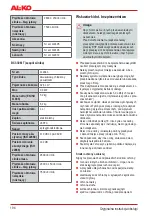 Preview for 196 page of AL-KO BC 330 MT Original Instructions For Use