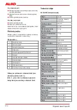 Preview for 214 page of AL-KO BC 330 MT Original Instructions For Use