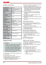 Preview for 380 page of AL-KO BC 330 MT Original Instructions For Use