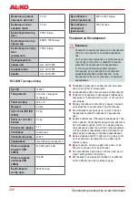 Preview for 438 page of AL-KO BC 330 MT Original Instructions For Use