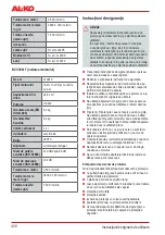 Preview for 458 page of AL-KO BC 330 MT Original Instructions For Use