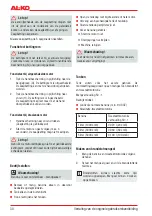 Предварительный просмотр 30 страницы AL-KO BKS 35 Instructions For Use Manual