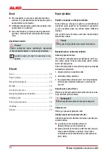 Preview for 74 page of AL-KO Combi Care 38.6 E comfort Translation Of The Original Instructions For Use