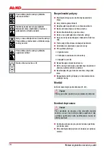 Preview for 76 page of AL-KO Combi Care 38.6 E comfort Translation Of The Original Instructions For Use