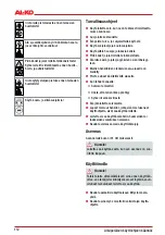 Preview for 112 page of AL-KO Combi Care 38.6 E comfort Translation Of The Original Instructions For Use