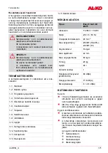 Preview for 171 page of AL-KO Easy Crush LH 2800 Instructions For Use Manual