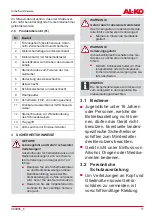 Preview for 11 page of AL-KO G4022012 Translation Of The Original Instructions For Use