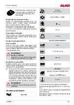 Предварительный просмотр 127 страницы AL-KO GTLi 18V Operating Instructions Manual