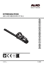 AL-KO HT 36 Li Manual предпросмотр