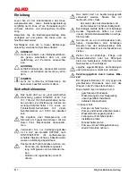 Предварительный просмотр 4 страницы AL-KO HWA 1001 INOX User Instructions