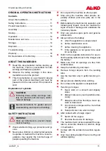 Preview for 11 page of AL-KO LB 36 Li Operating Instructions Manual