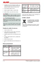 Preview for 114 page of AL-KO MS 2600 Instruction Manual