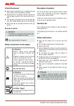 Preview for 12 page of AL-KO PRO 140 /QSS OHV Information Manuals Service