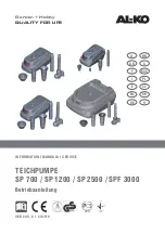 Предварительный просмотр 1 страницы AL-KO SP 1200 Operating Instructions Manual