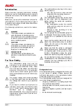 Предварительный просмотр 8 страницы AL-KO TDS 1001/3 Operating Instructions Manual