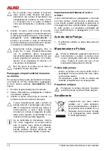 Предварительный просмотр 18 страницы AL-KO TDS 1001/3 Operating Instructions Manual