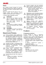 Предварительный просмотр 40 страницы AL-KO TDS 1001/3 Operating Instructions Manual